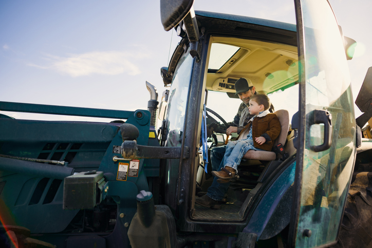 Child on tractor